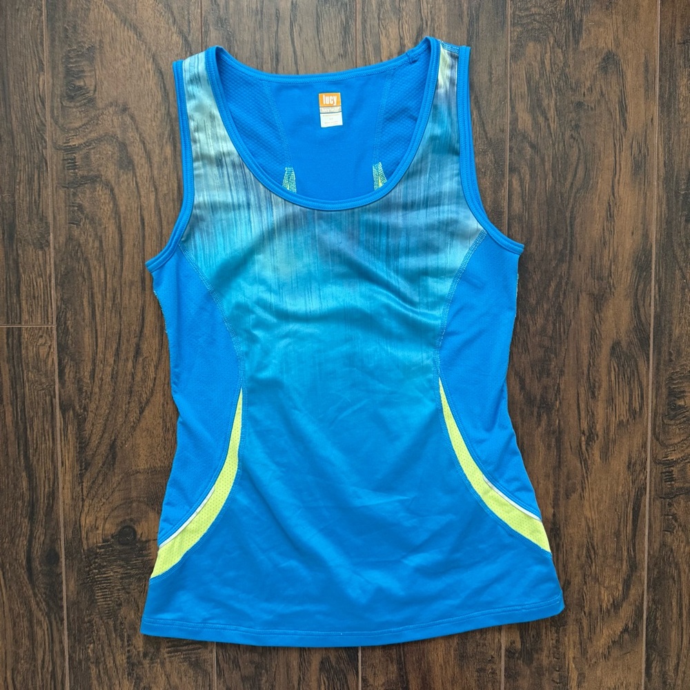 Lucy Small Endurance Blue\Volt Tank Top